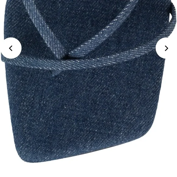 Denim Strap Kitten heels sandals - Picture 6 of 9